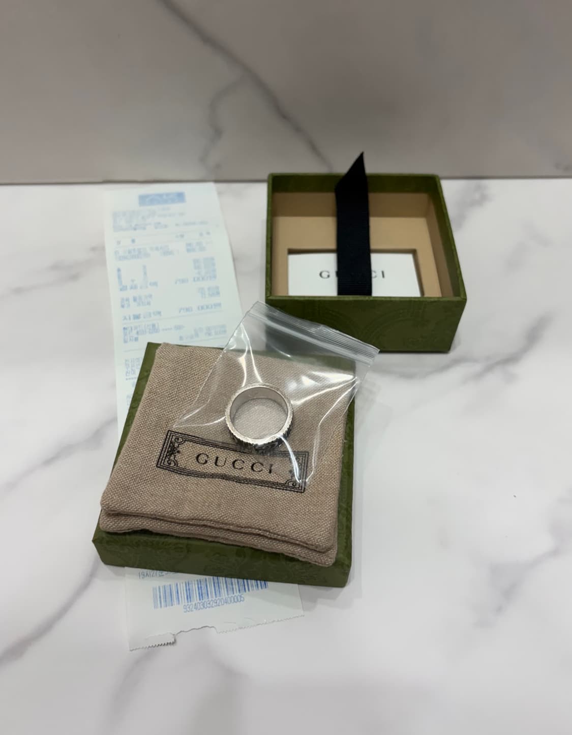 [정품] 구찌 더블 G 링 실버 상품이미지2