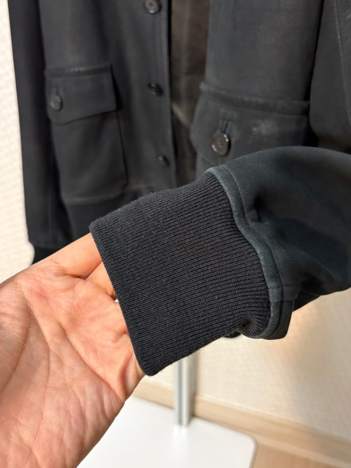 산드로(Sandro) A1 리얼 레더 스웨이드 가죽 봄버 자켓 상품이미지4