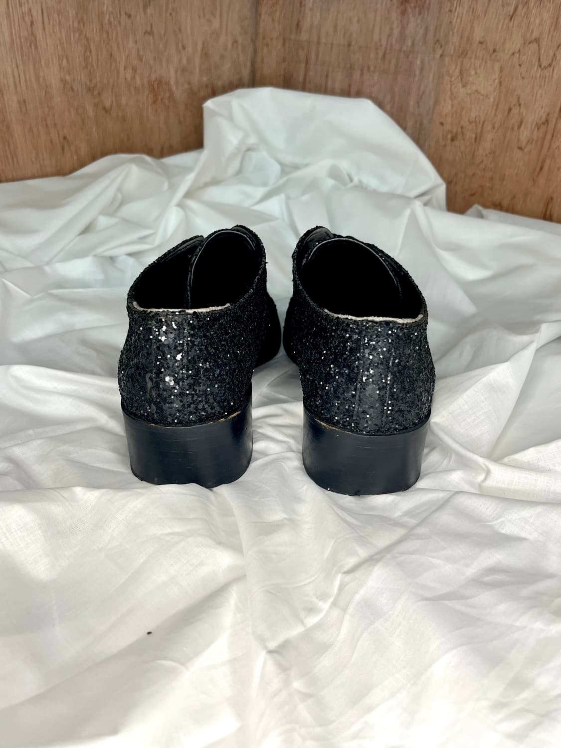 꼼데가르송 트리콧 블랙 글리터 더비 슈즈 상품이미지3