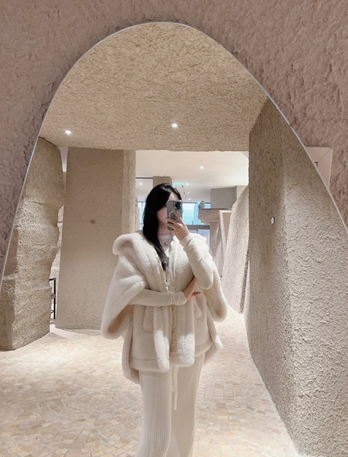 슬림핏 와이드 골지 니트 팬츠 아이보리 새상품 상품이미지6