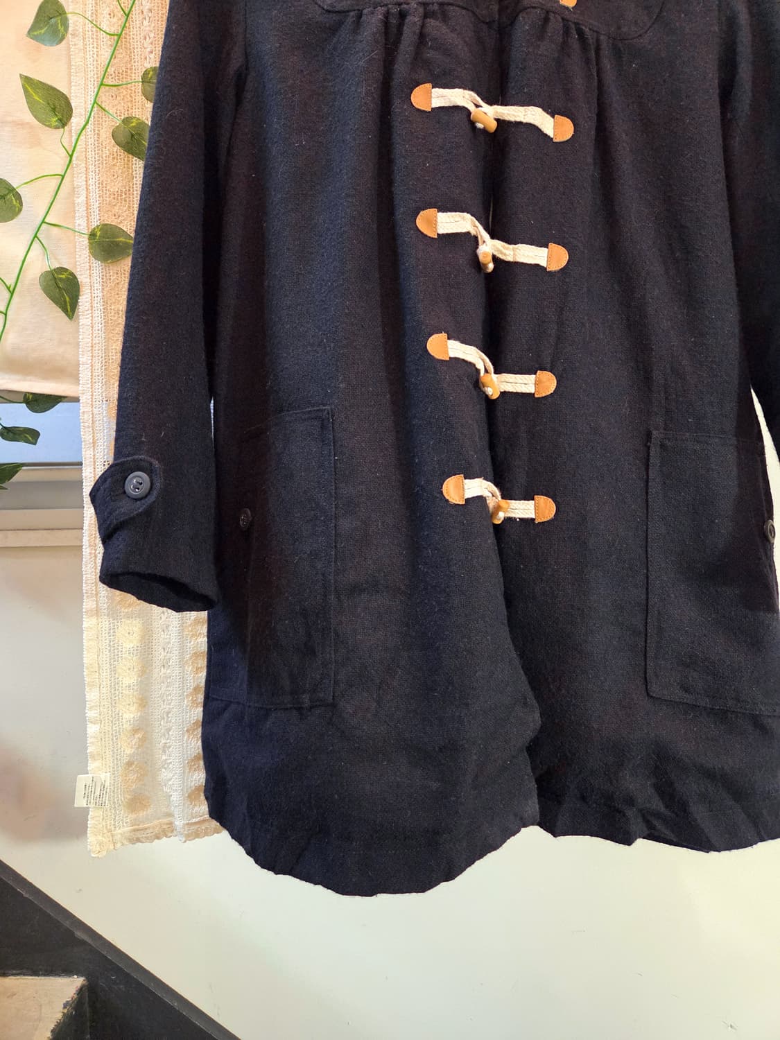 네이비 후드 떡볶이 코트 상품이미지3