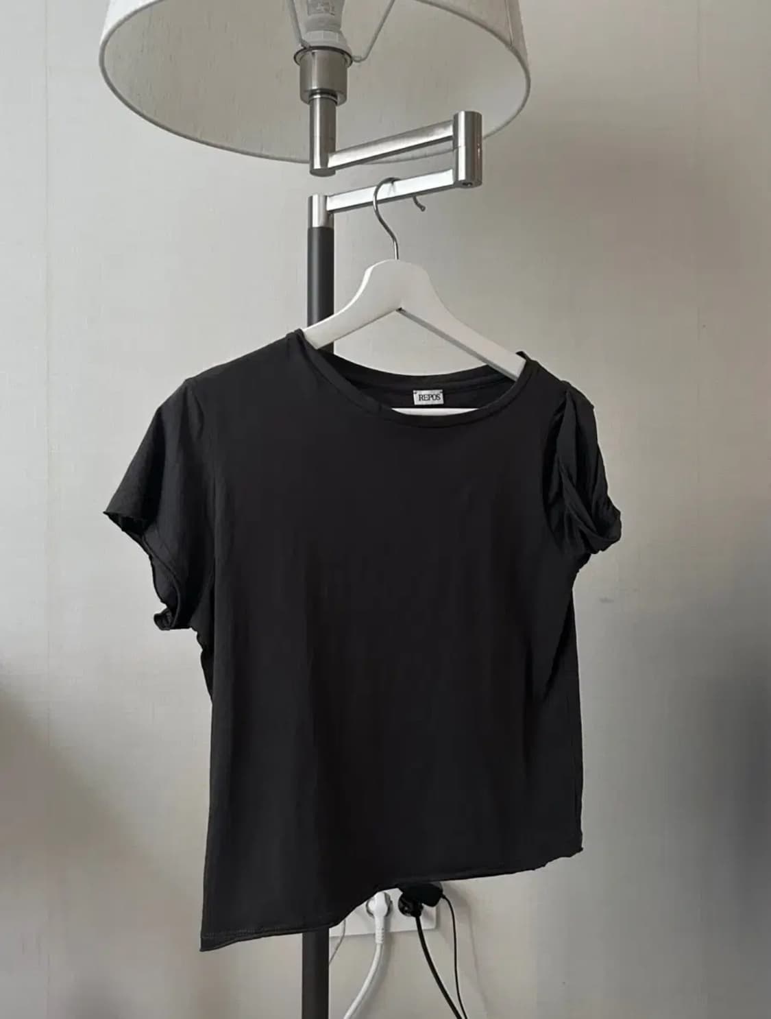 리포스 Unbal Roll-up T-Shirts (Charcoal) 상품이미지10