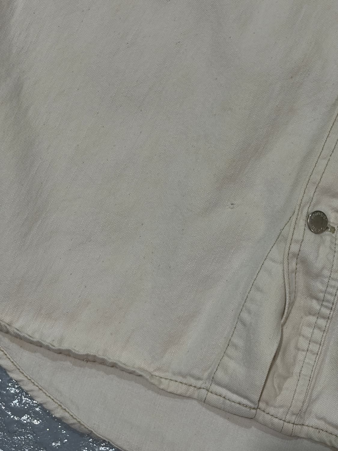 랭글러(Wrangler) HERO 빈티지 코튼 데님 화이트 셔츠 상품이미지6