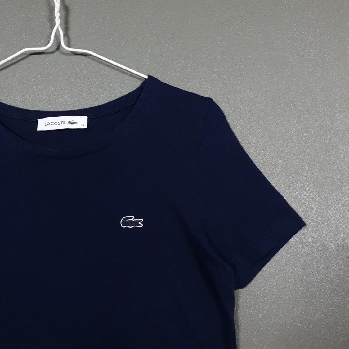 여성 44) 라코스테 신형 멀티 크록 라운드넥 반팔 티셔츠 다크네이비 상품이미지2
