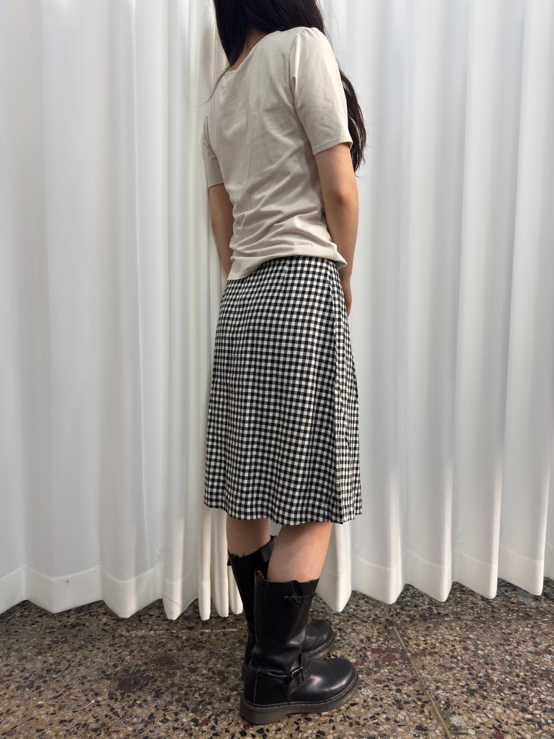 check pleats skirt 상품이미지4