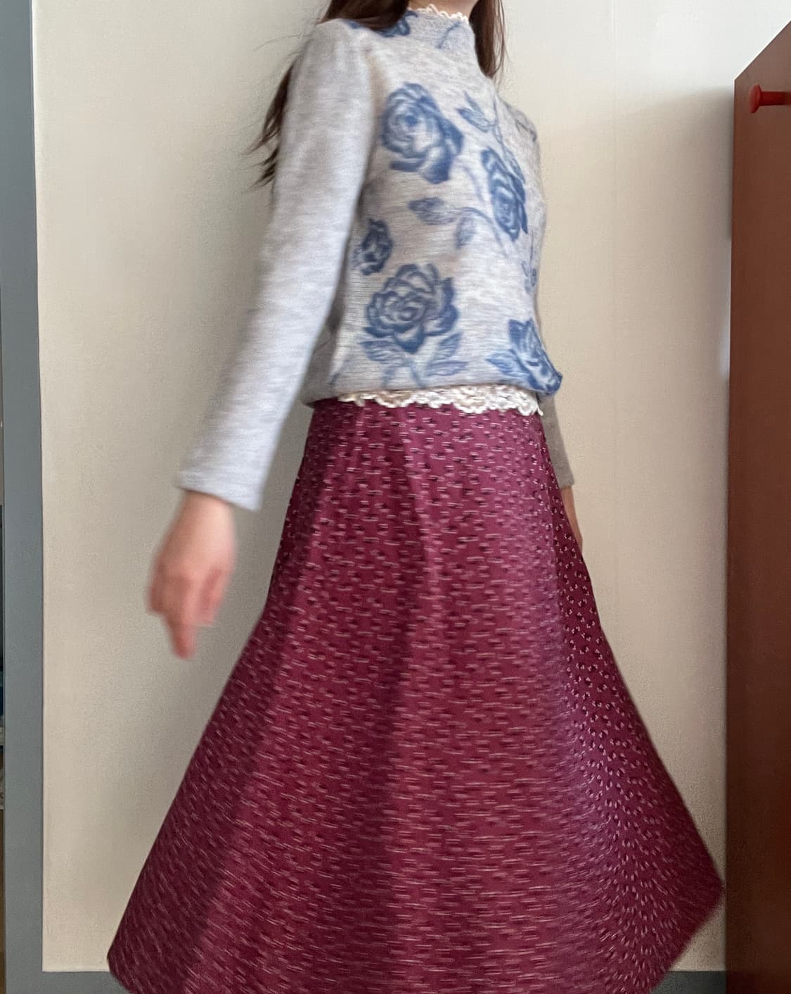 Tyrol Burgundy Skirt 상품이미지1