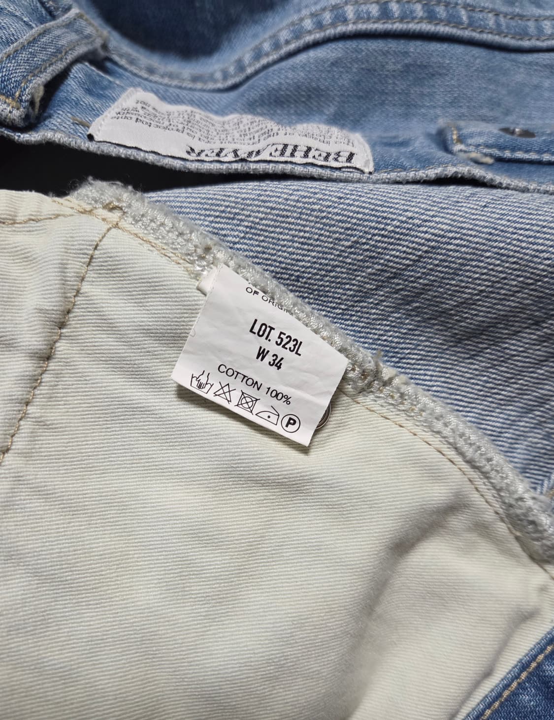 비헤비어 523L 셀비지 데님 블리치드 4 상품이미지7