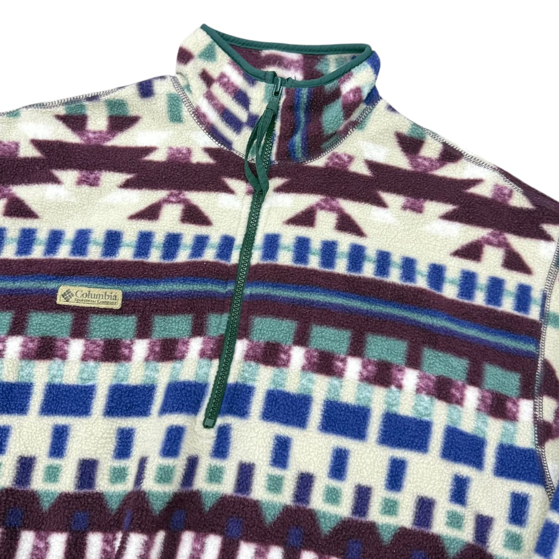 콜롬비아 에스닉 나바호 패턴 반집업 후리스 상품이미지4