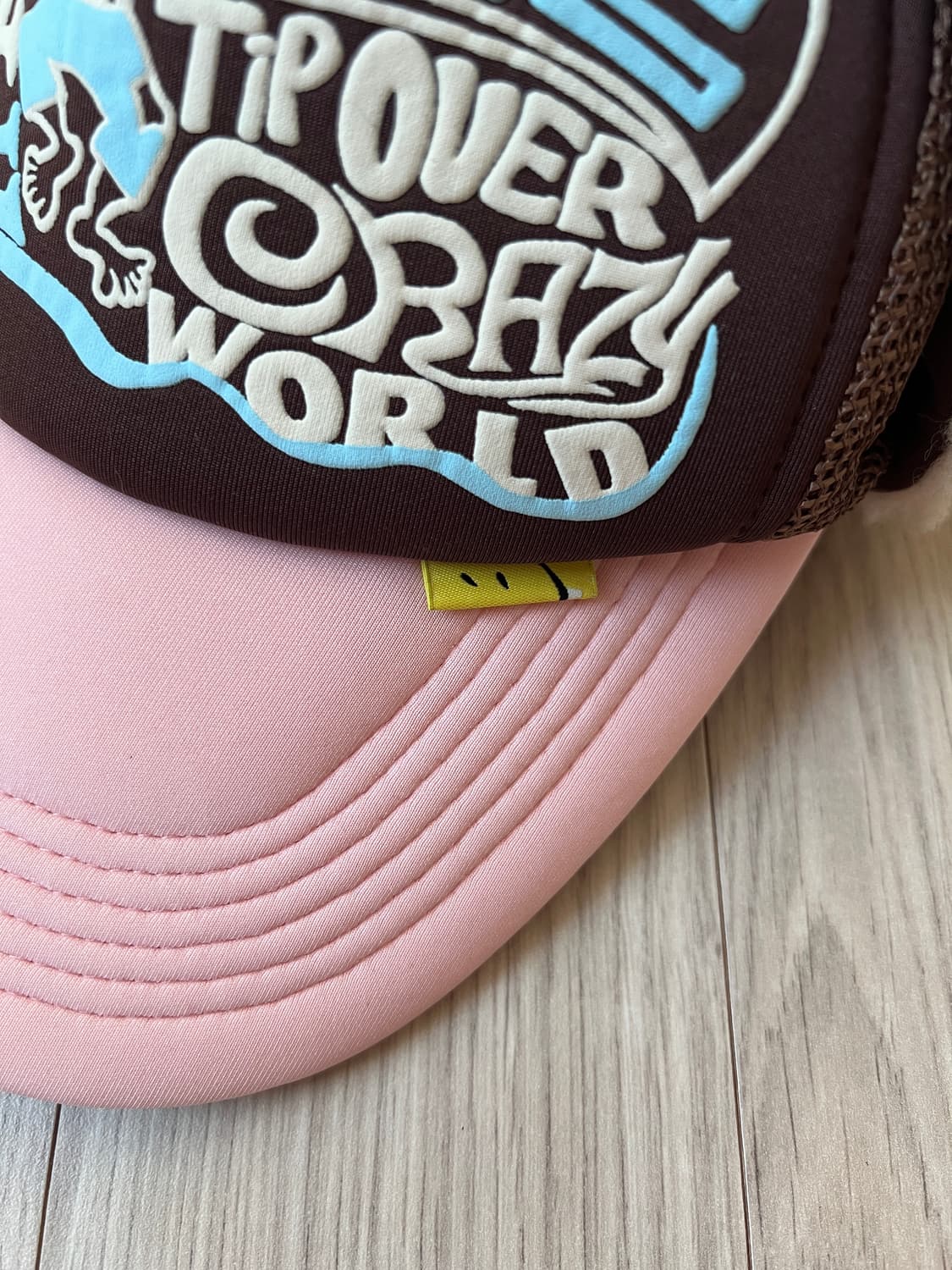 (새상품) 캐피탈 캡사이즈 룰 pt 럼버 트럭 캡 브라운 핑크 상품이미지6