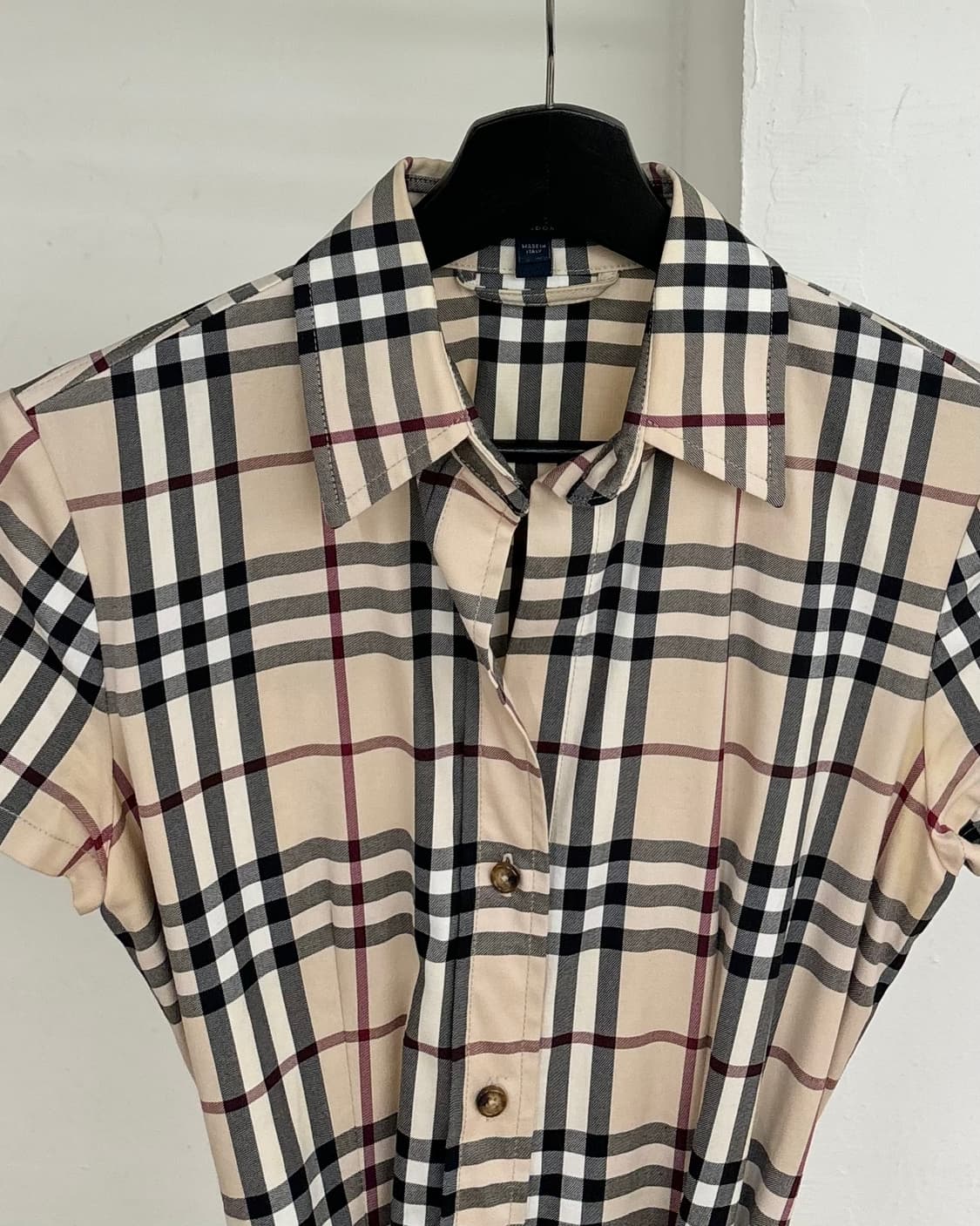 버버리 노바 체크 셔츠 반팔 원피스 상품이미지2