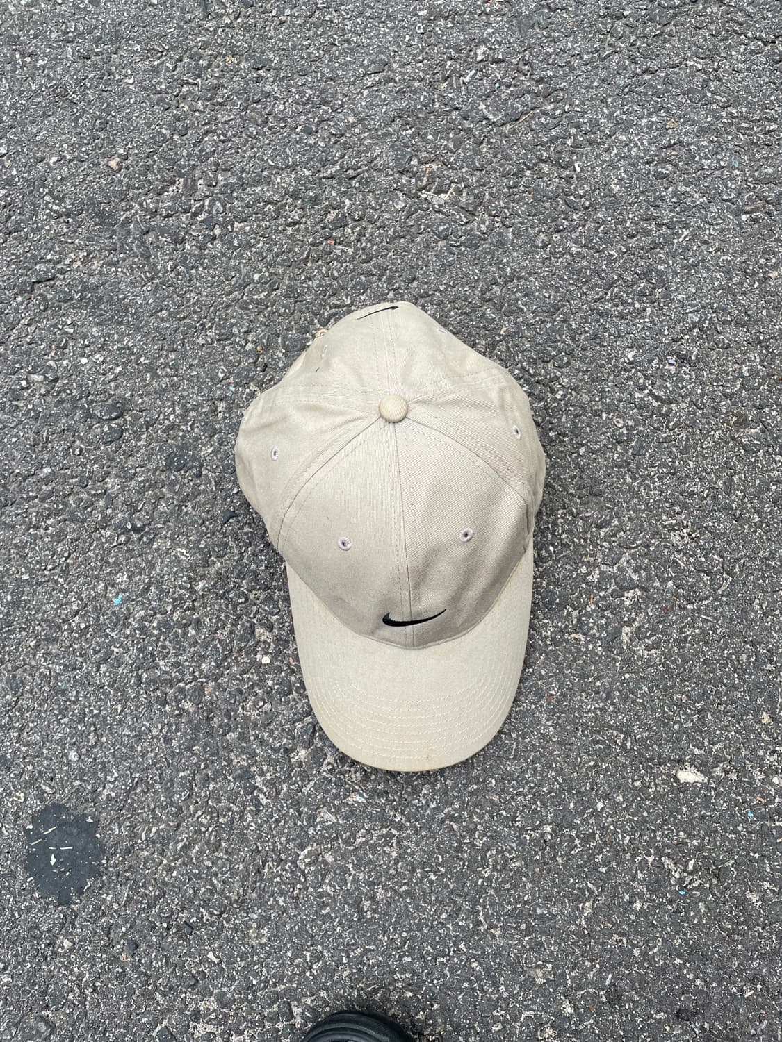 00s 나이키 베이지 싱글 스우시 올드스쿨 볼캡 모자 상품이미지5