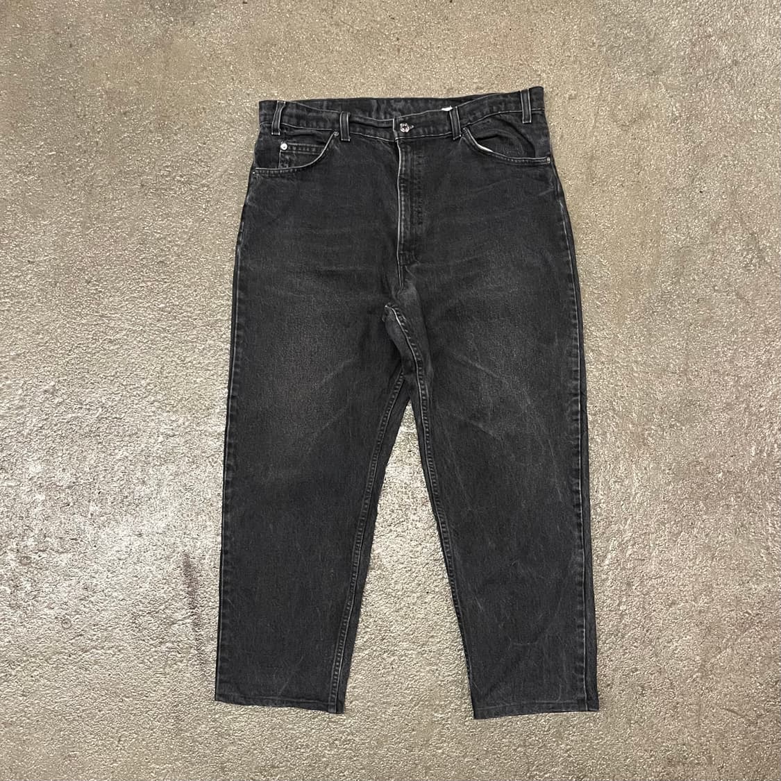 90s USA 리바이스550 오렌지탭 블랙진 (37“) 상품이미지5