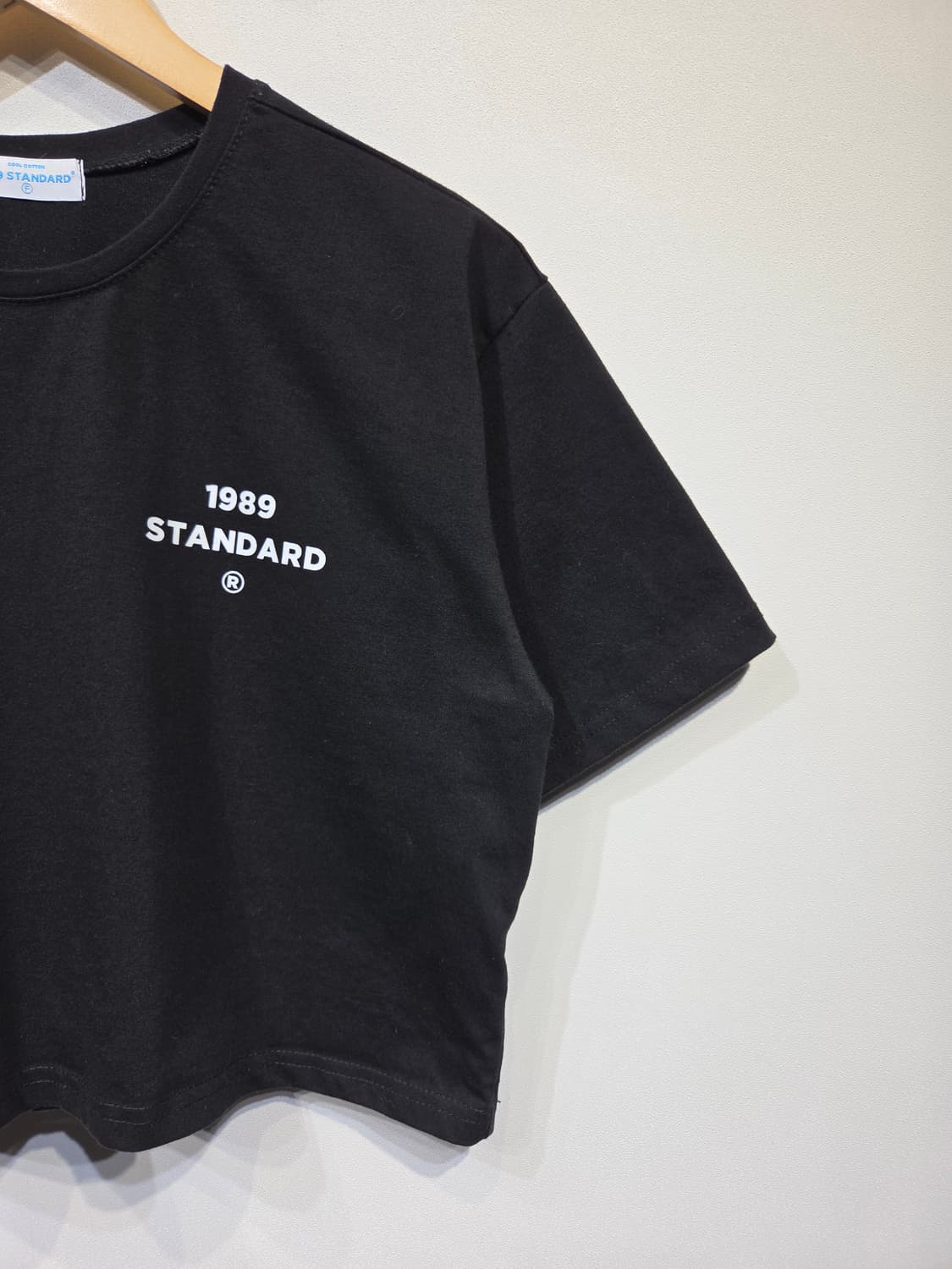 1989 스탠다드 쿨코튼 로고 크롭 반팔 티셔츠 상품이미지5