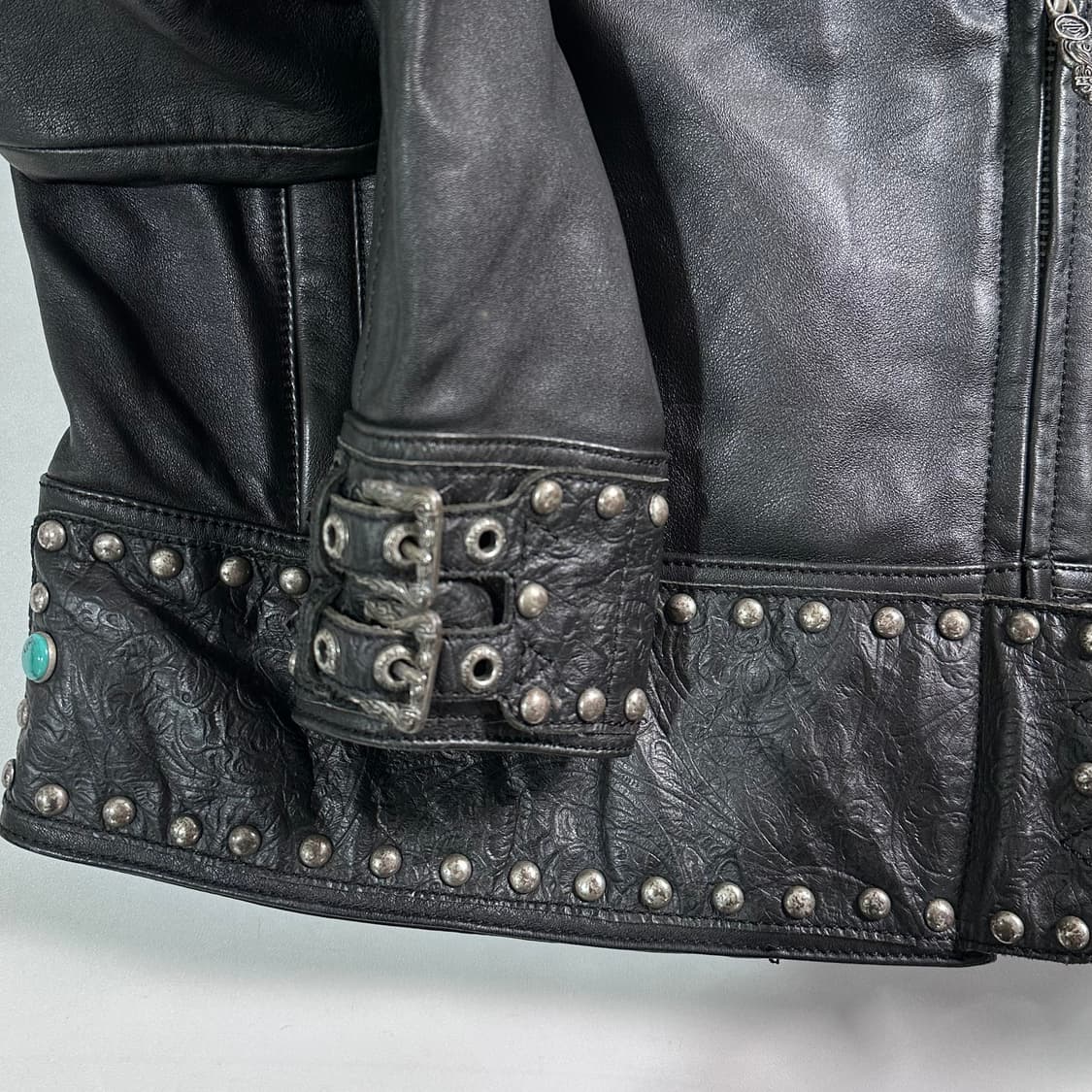 할리데이비슨 터키석 징 더블 라이더 자켓 상품이미지5