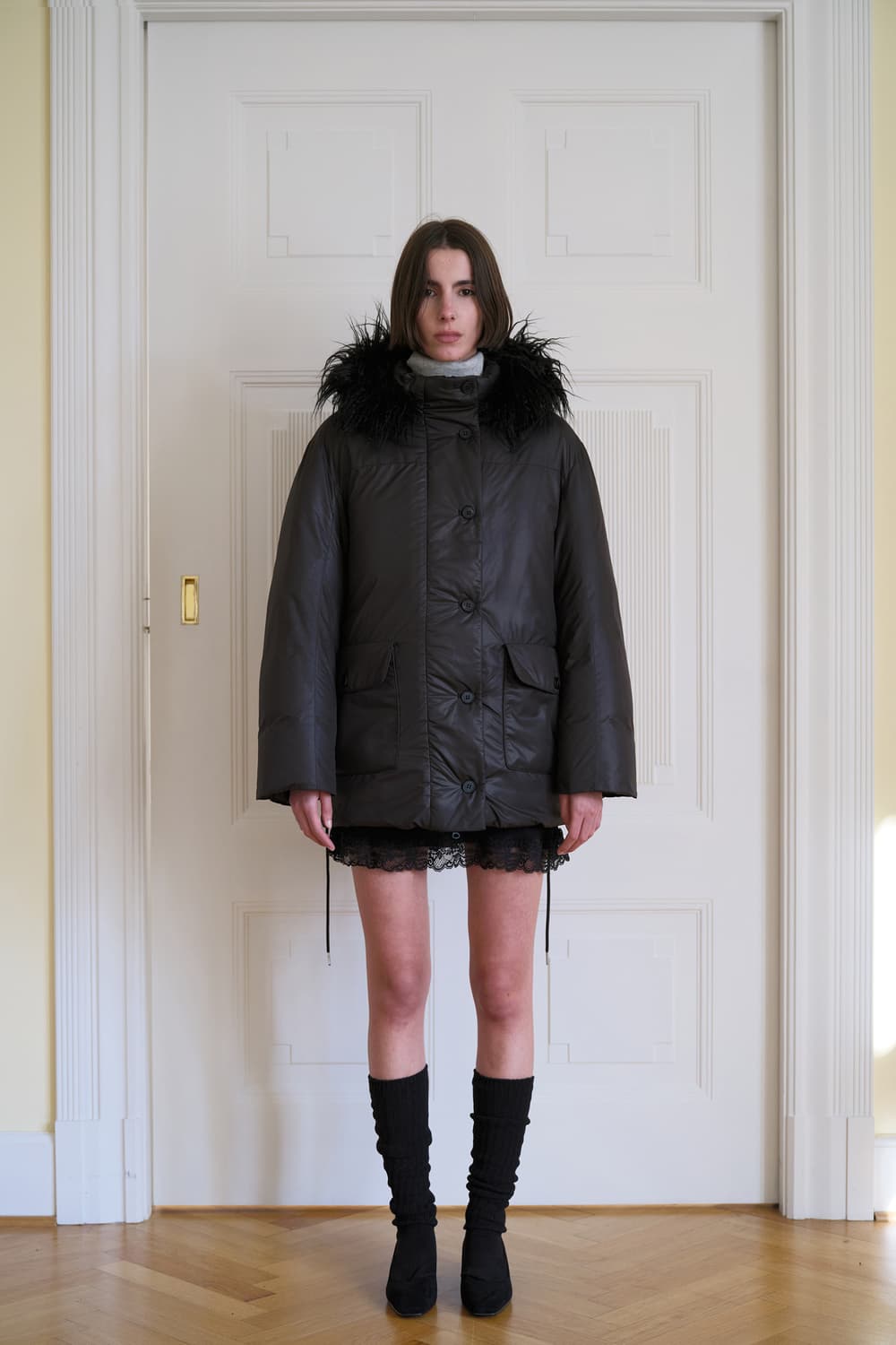 버뮬라 glossy half down 패딩 상품이미지2