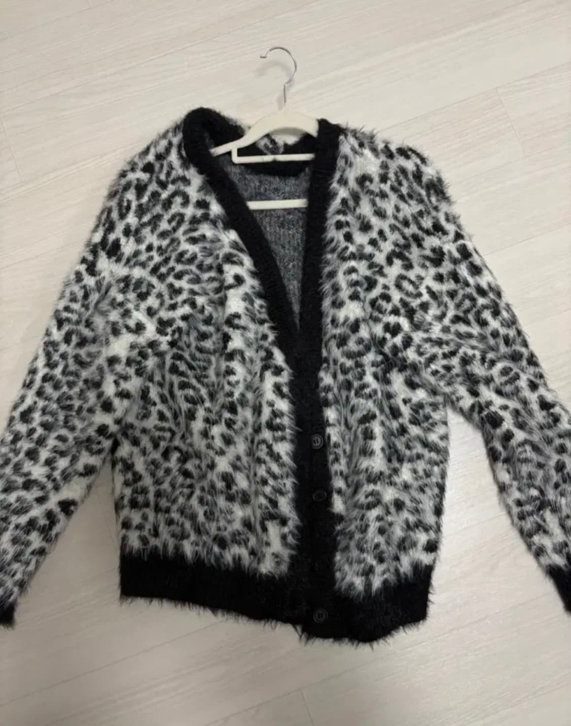 9090 레오파드 퍼 가디건 상품이미지1