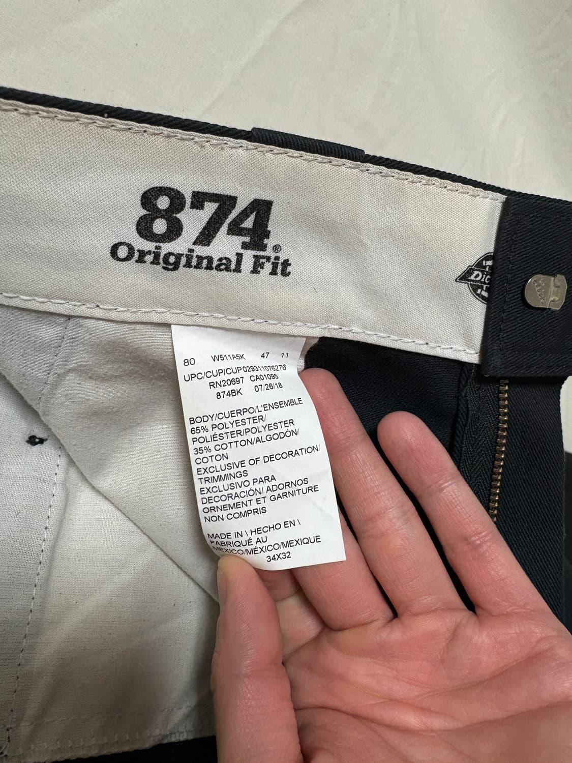 디키즈 874 워크 팬츠 / 블랙, 34X32 상품이미지6