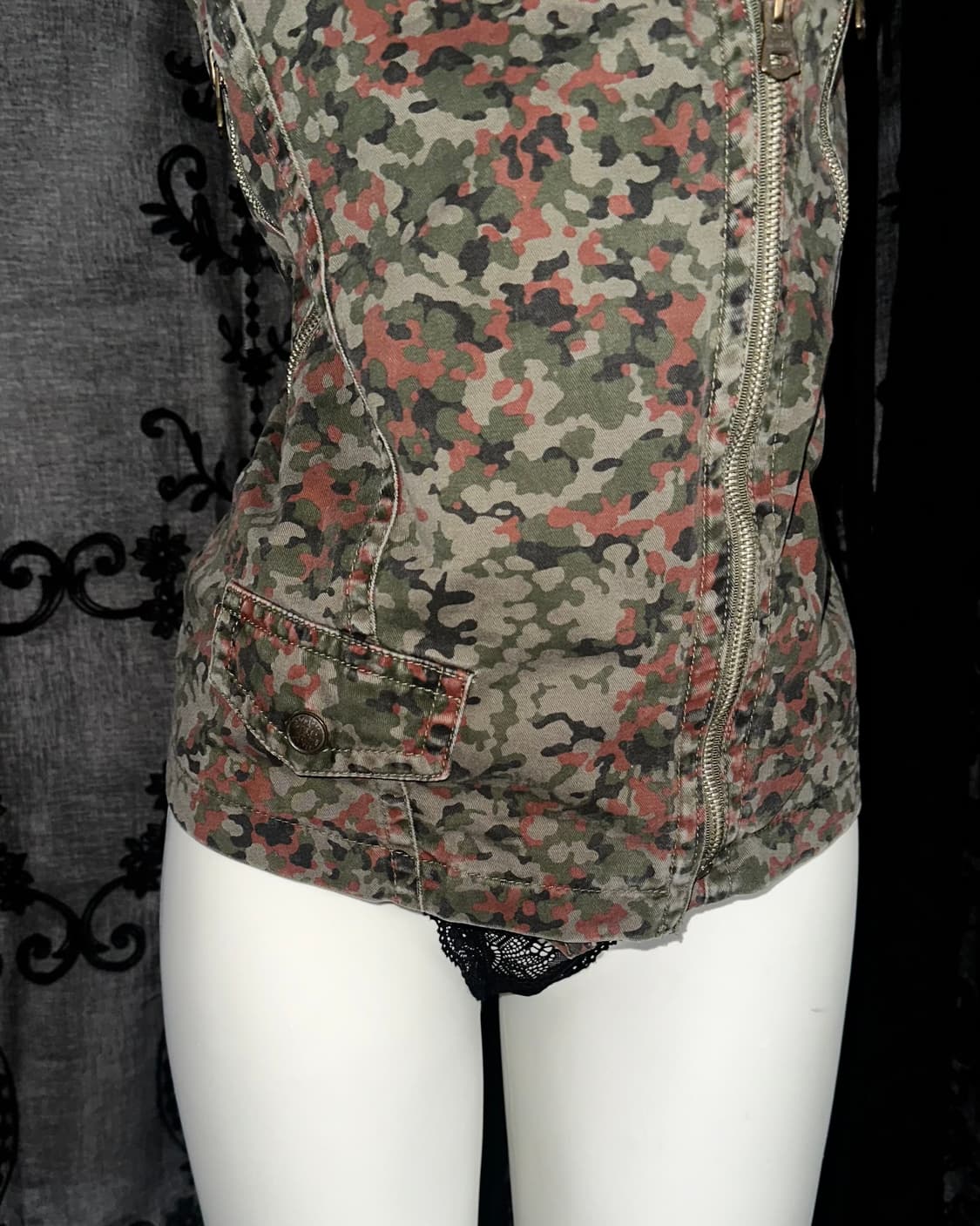 camouflage sleeveless biker vest 상품이미지3