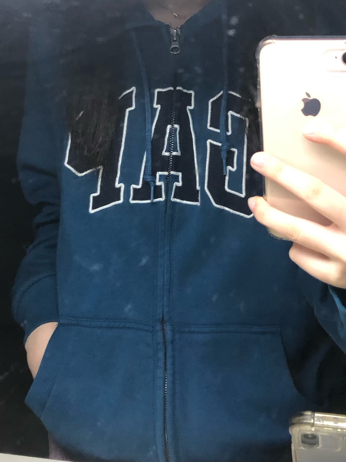 갭 후드집업 네이비 M 상품이미지1