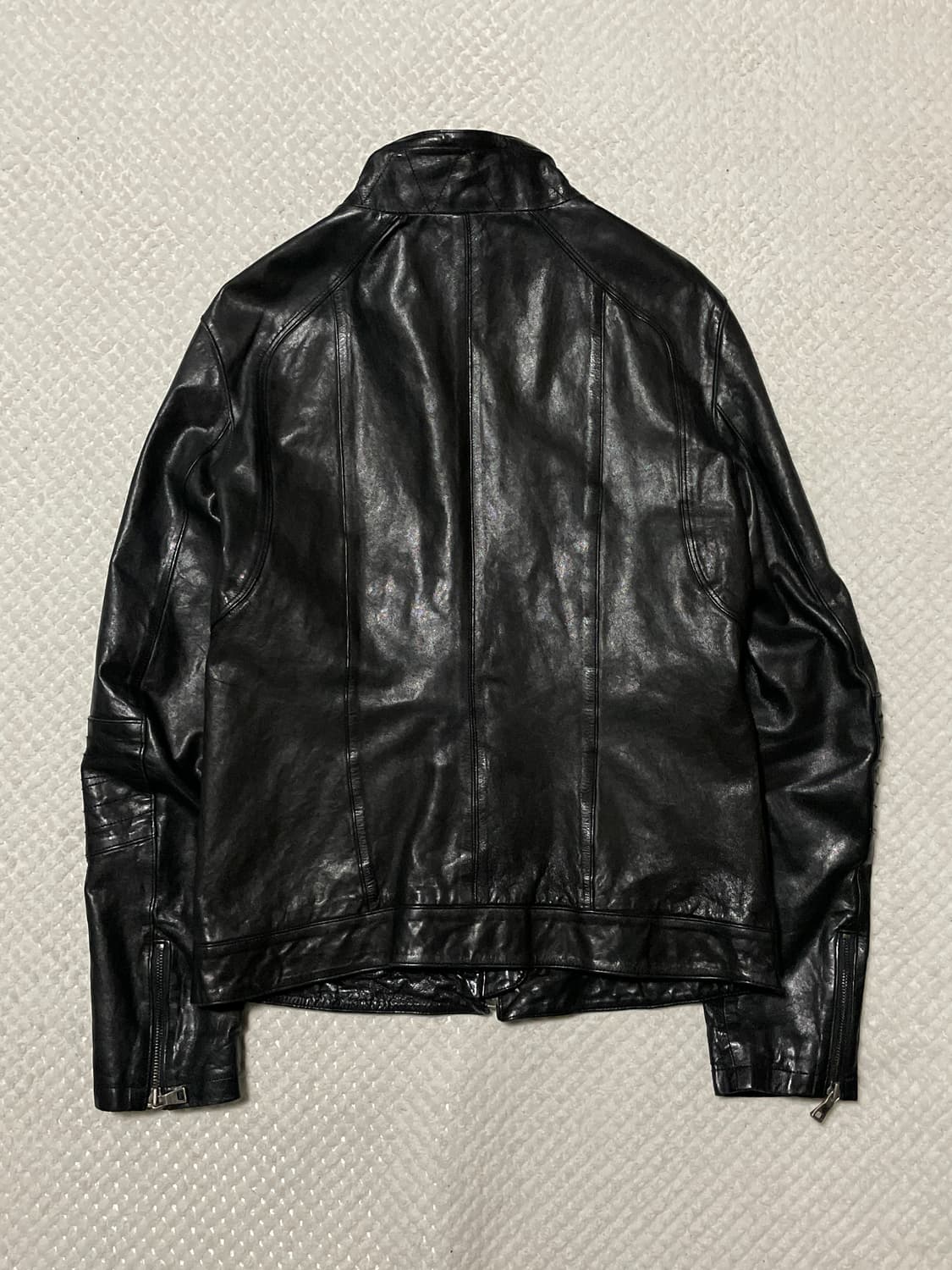 [50] 광희시장 웨스턴 무드 램스킨 양가죽 절개 레더 자켓 상품이미지2