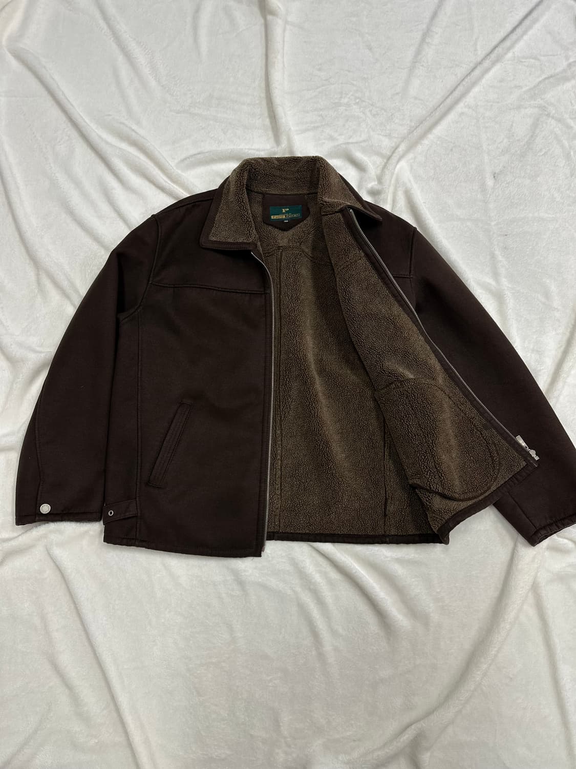 (100)빈티지 B-3타입 페이크 무스탕 딥 브라운 상품이미지4