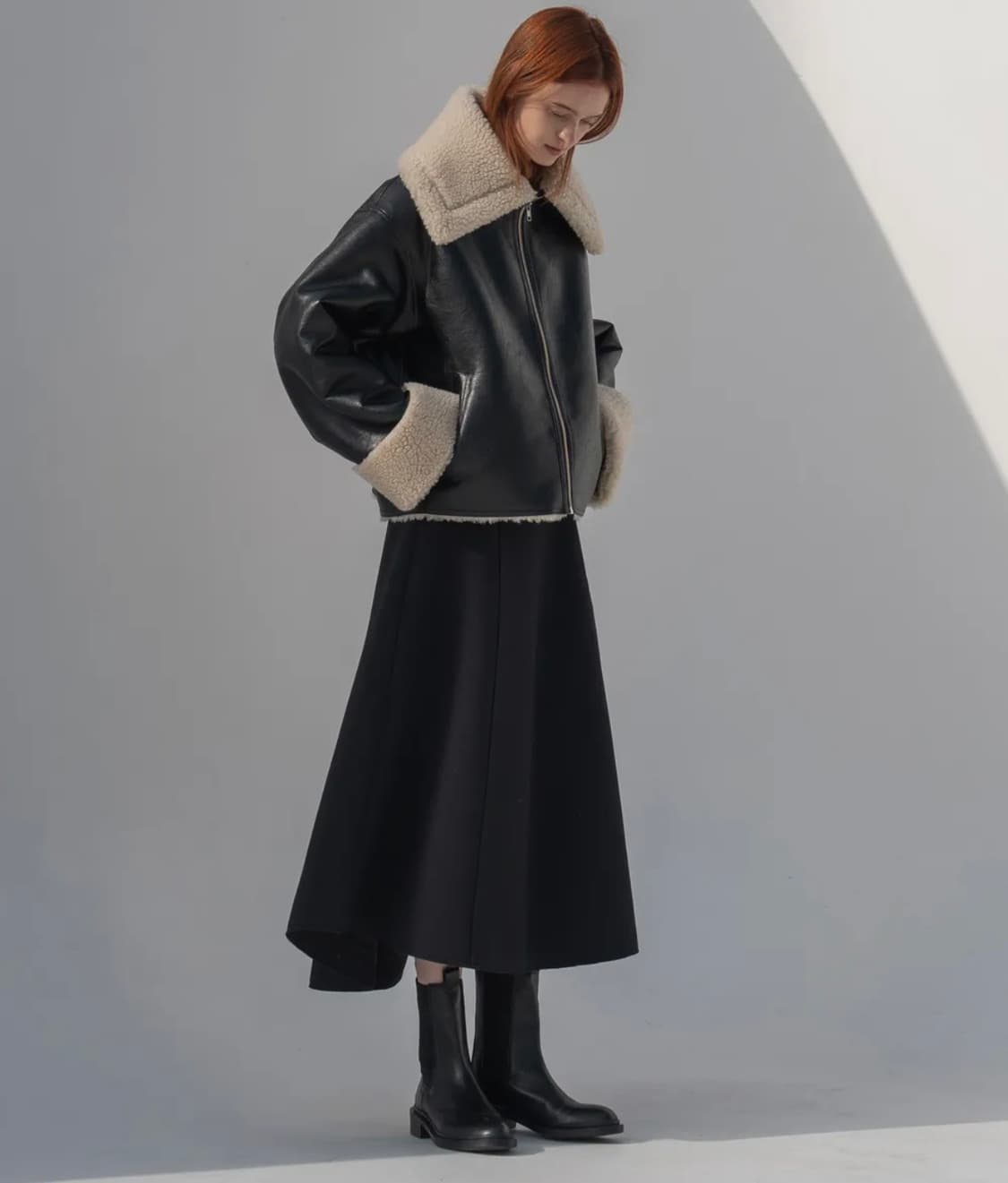 리파인드 램스울 오버핏 무스탕 자켓 상품이미지3