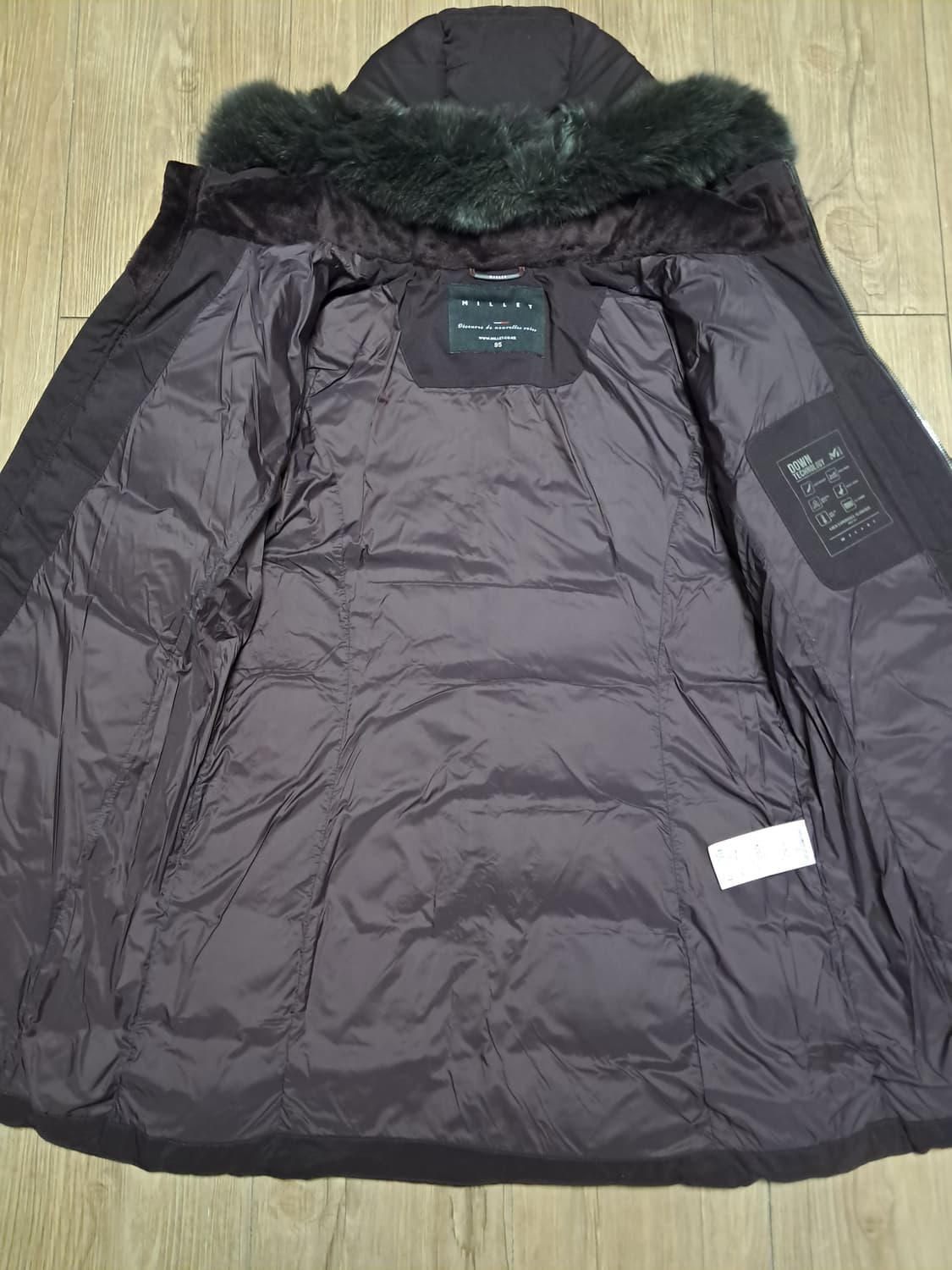 밀레 여성 폭스퍼 롱패딩 95 상품이미지7