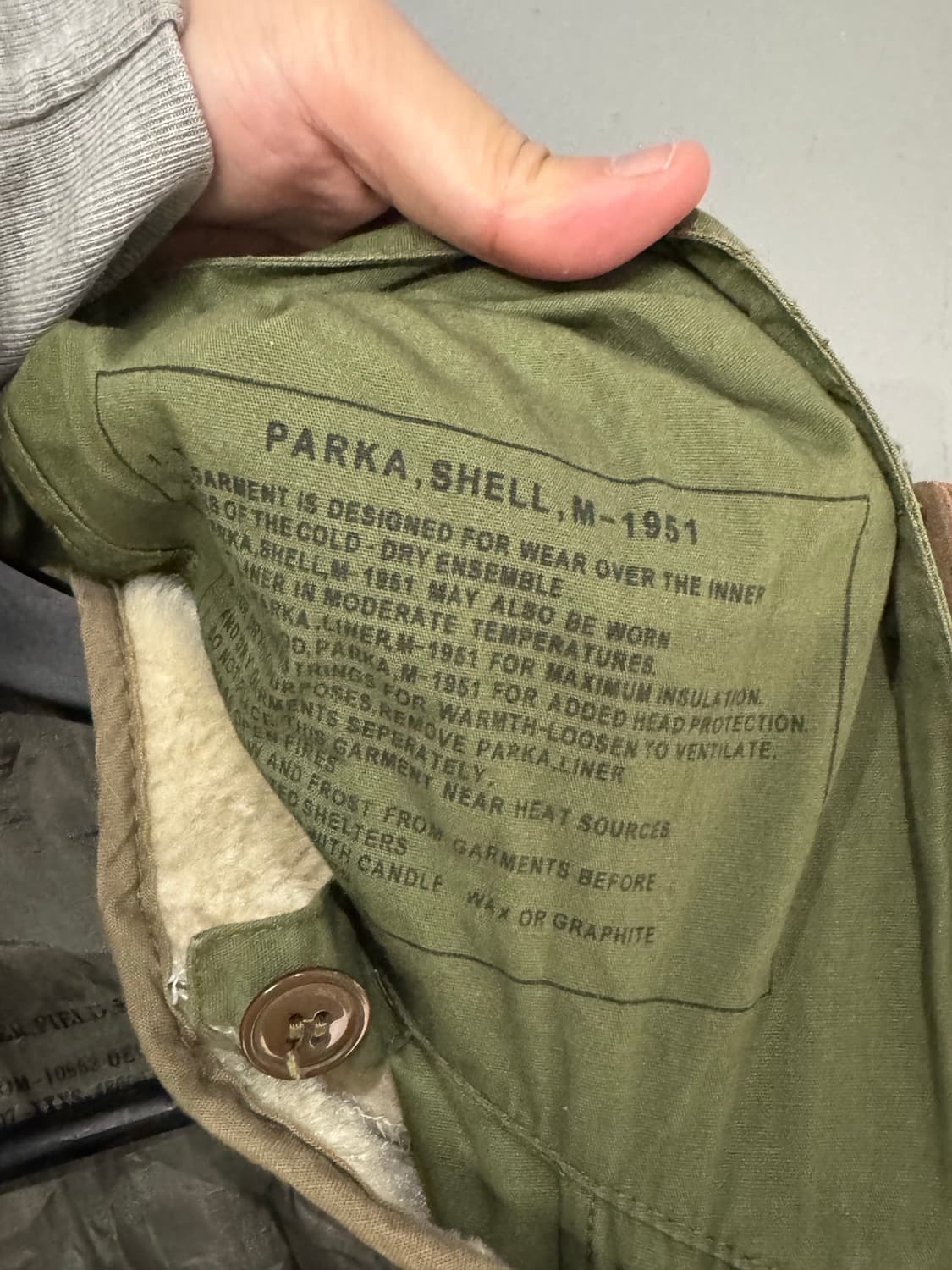 U.S AMRY M-51 피쉬테일 개파카 상품이미지3