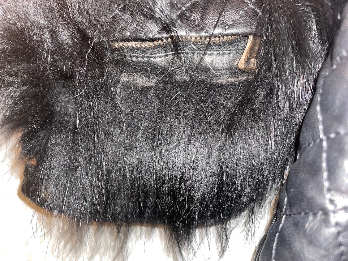 Balmain 12aw 라쿤퍼 크로스 렘스킨 레더자켓 상품이미지6