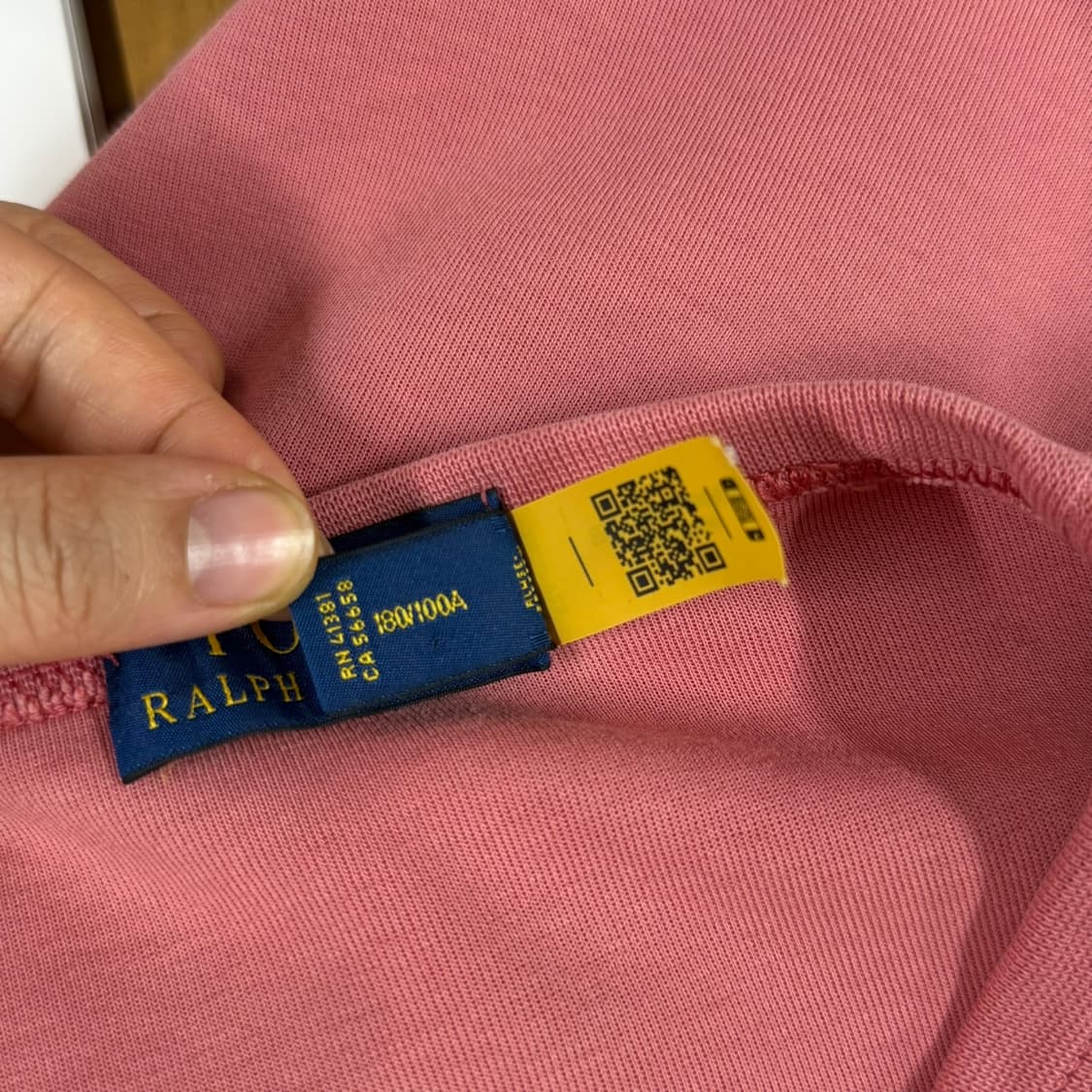 [L] 폴로 랄프로렌 POLO 핑크 피그먼트 긴팔 맨투맨 상품이미지7