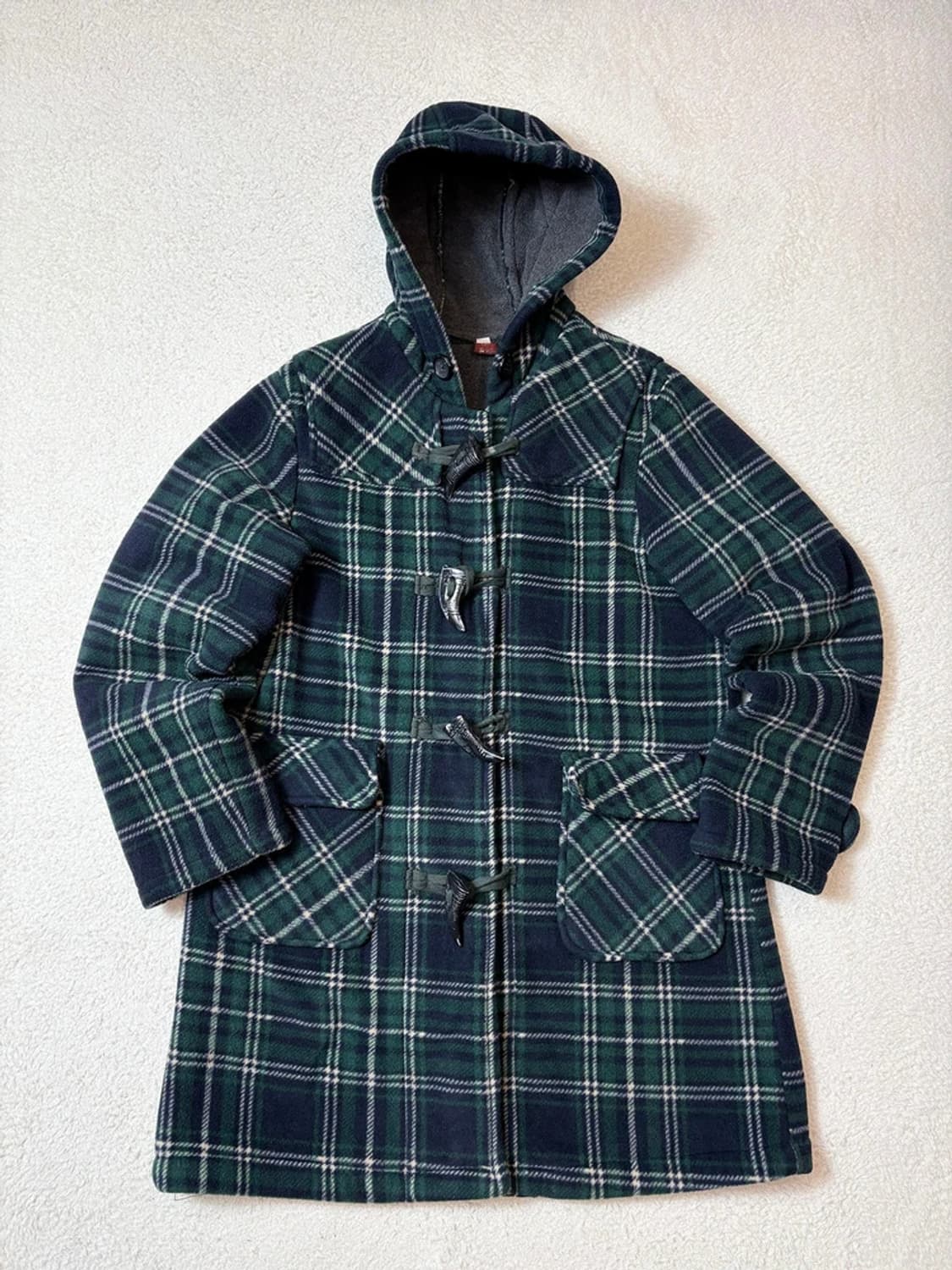 Selectede 00's 타탄 체크 클래식 후디 더플 코트 PN6746 상품이미지1