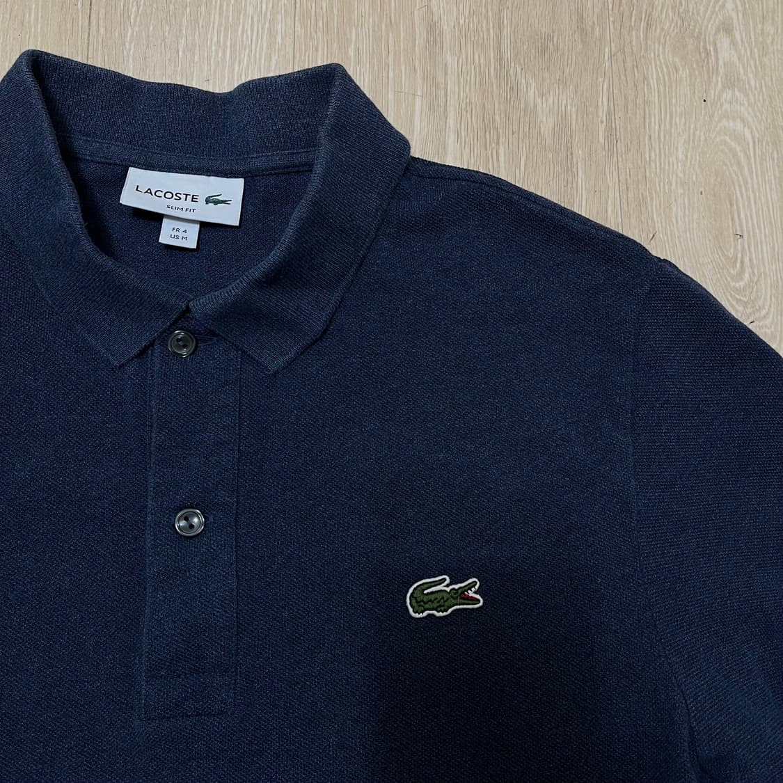 라코스테 LACOSTE 남성 로고 카라 셔츠 블루 M(95) 상품이미지2