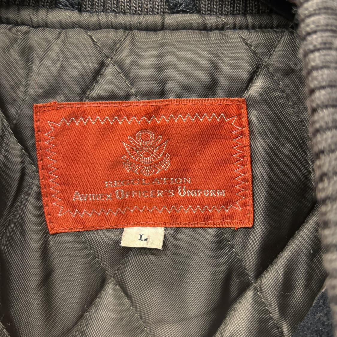 90s 아비렉스 나이트스태커즈 엠브로이드 레더 바시티자켓 N453 상품이미지8