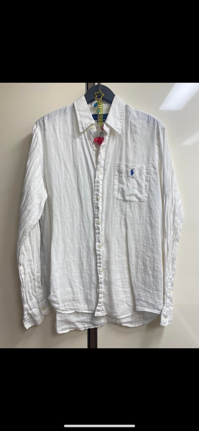 폴로 랄프로렌 클래식핏 린넨셔츠 화이트, 사이즈 XL 상품이미지1