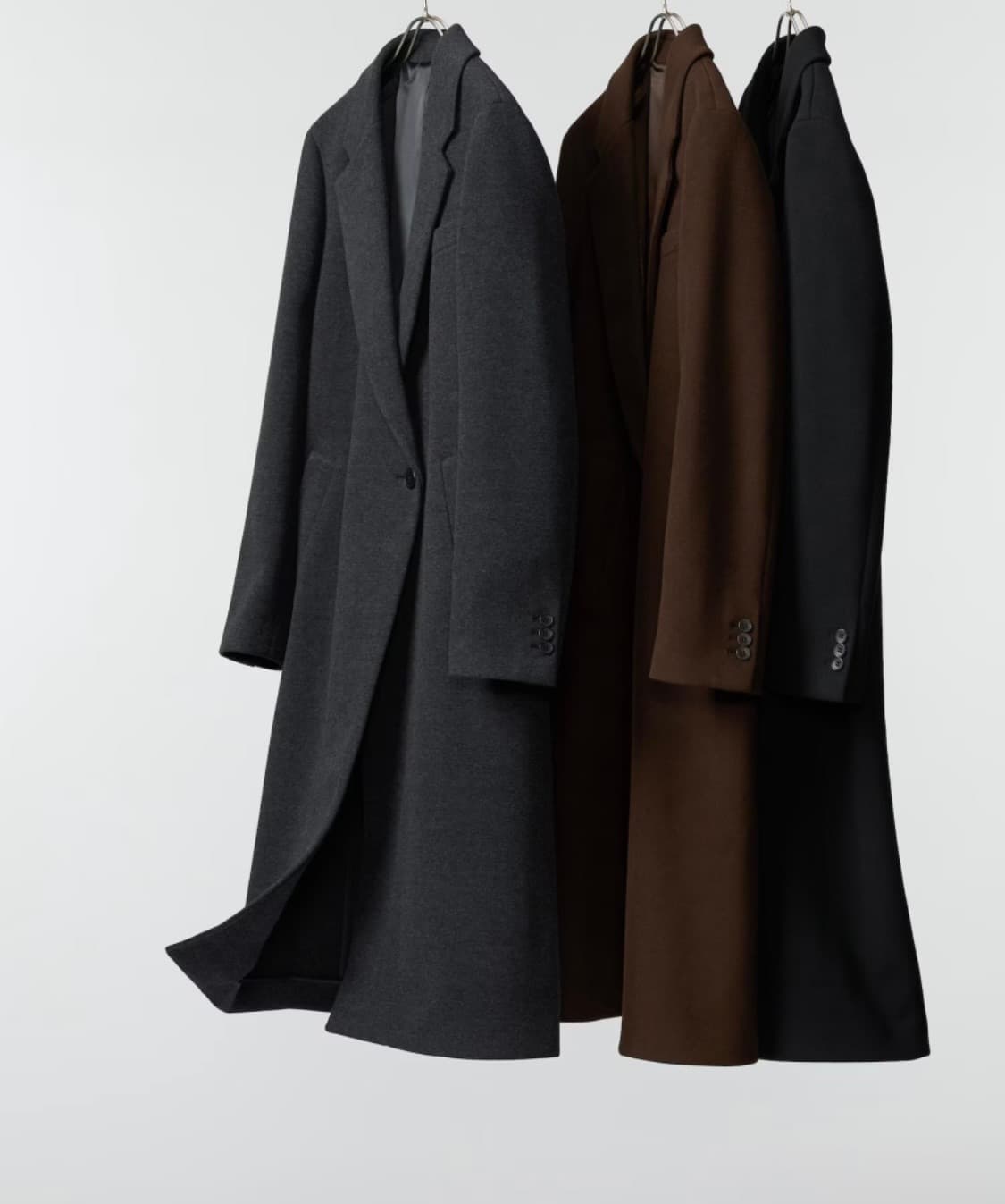 유니클로c 롱코트 블랙 상품이미지2