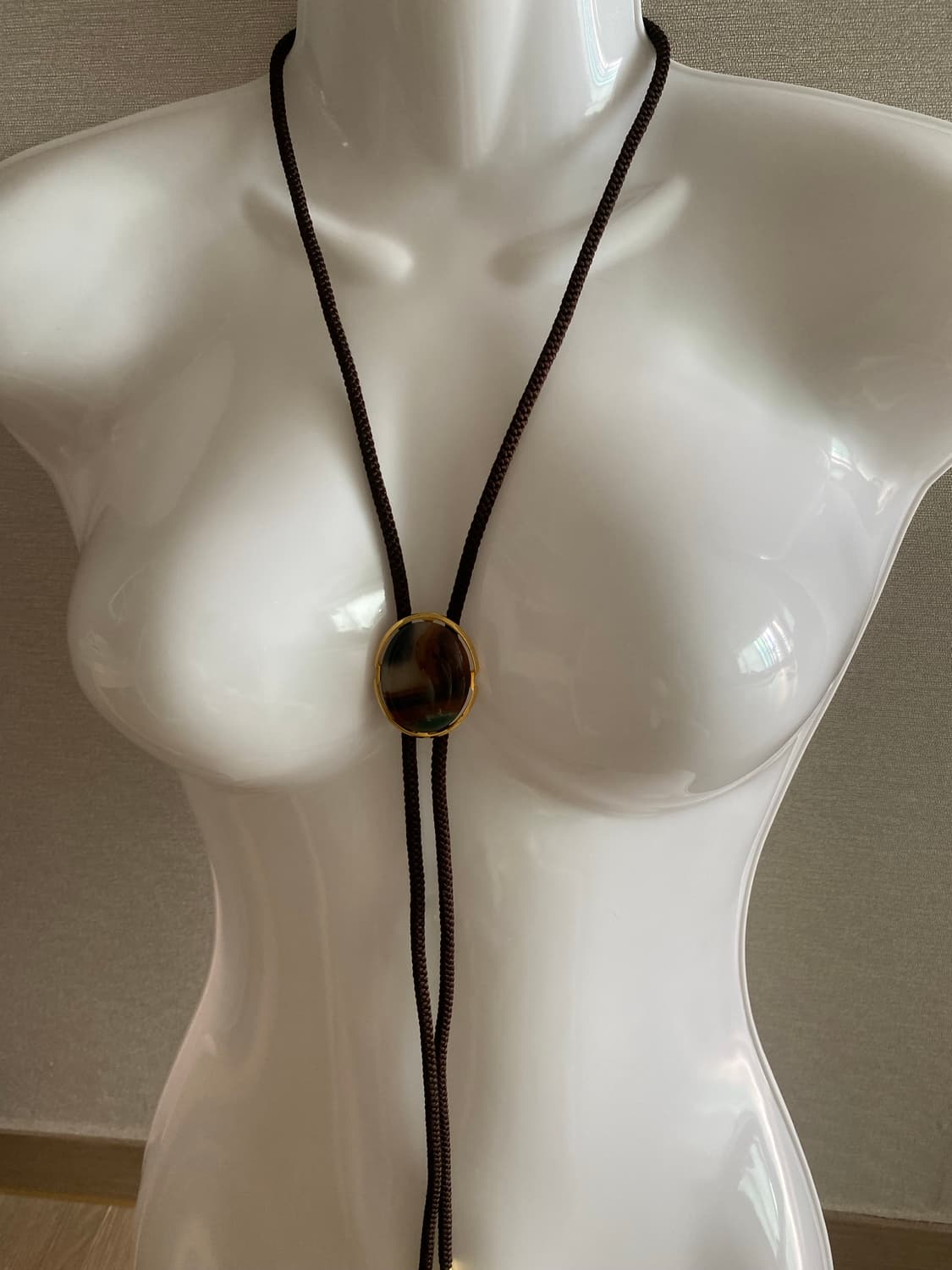 빈티지 아게이트 볼로타이 목걸이 상품이미지6