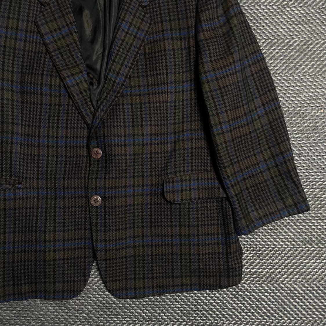 빈티지 아카이브 체크패턴 투버튼 블레이저y 5382 상품이미지4