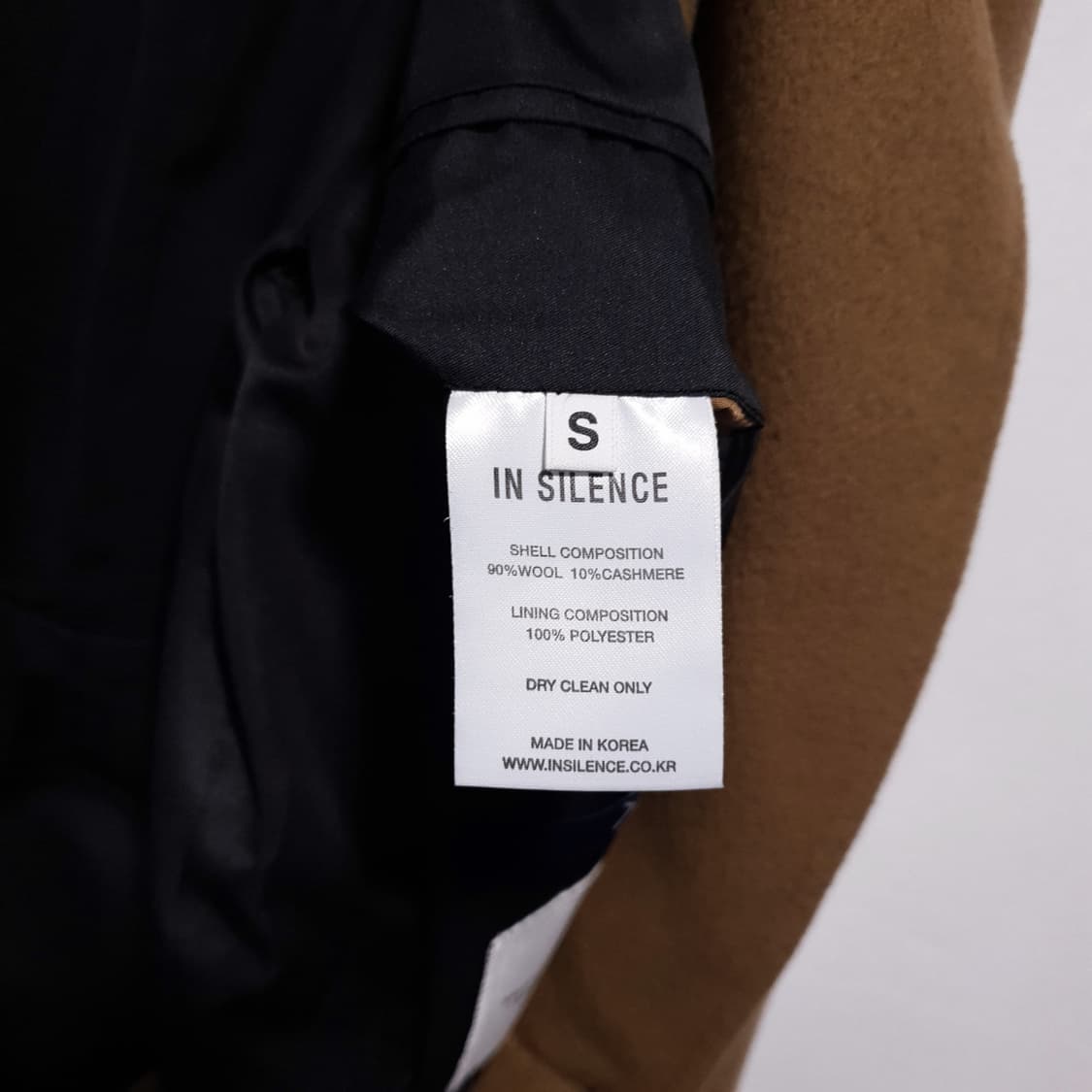 실측 L) 인사일런스 X 분트 더블 울 캐시미어 블렌드 코트 자켓 카멜 상품이미지7