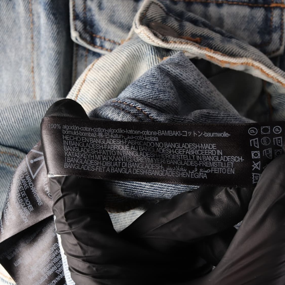 ZARA 그래픽 레터링 빈티지 워싱 데님 자켓 XL 상품이미지6