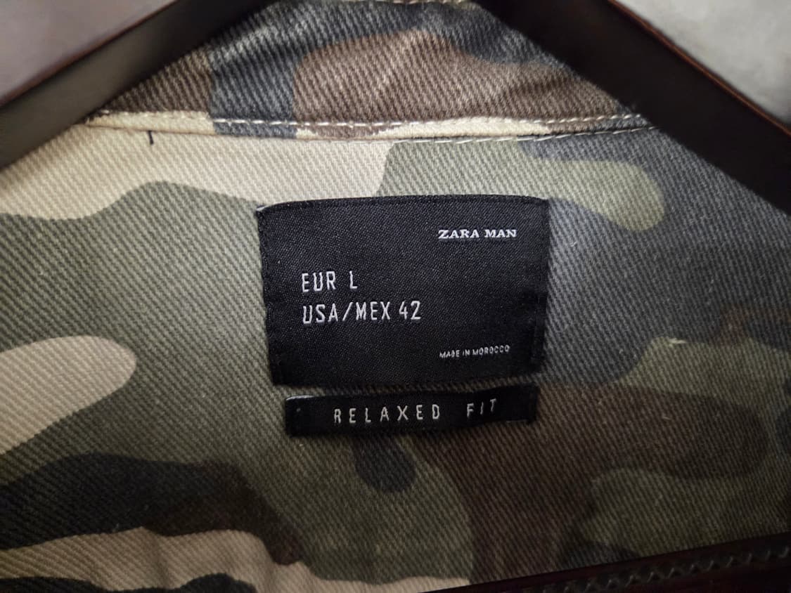 ZARA MAN 카모 패턴 셔츠 L 상품이미지3