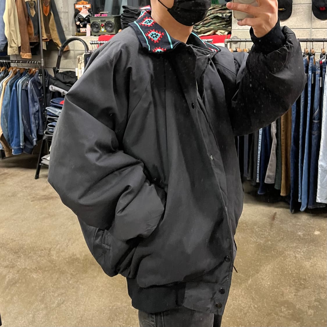 90s 아즈텍 퀼팅 봄버 자켓 (115) 상품이미지8
