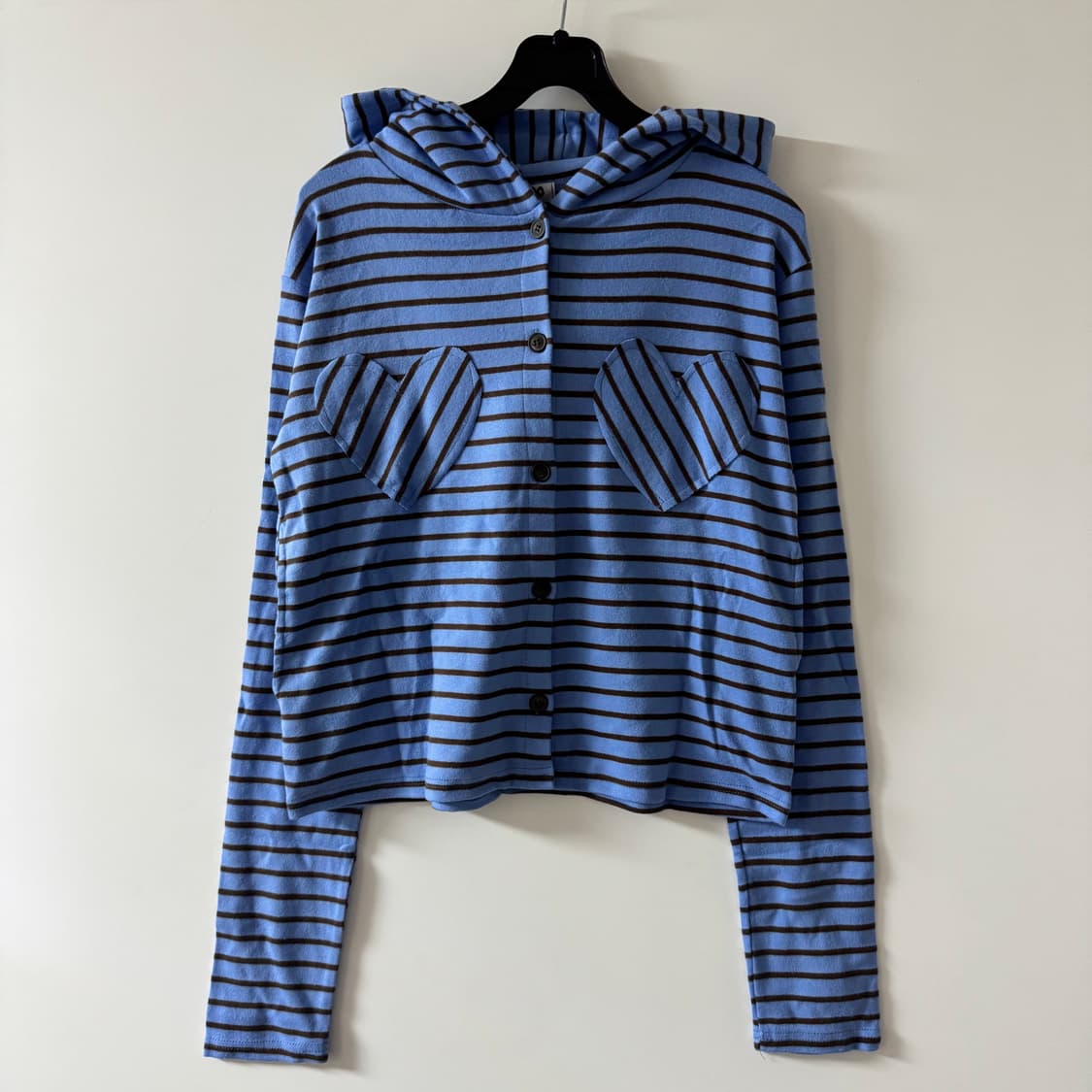 새상품 여자 하트 후드집업 (블루) 상품이미지1