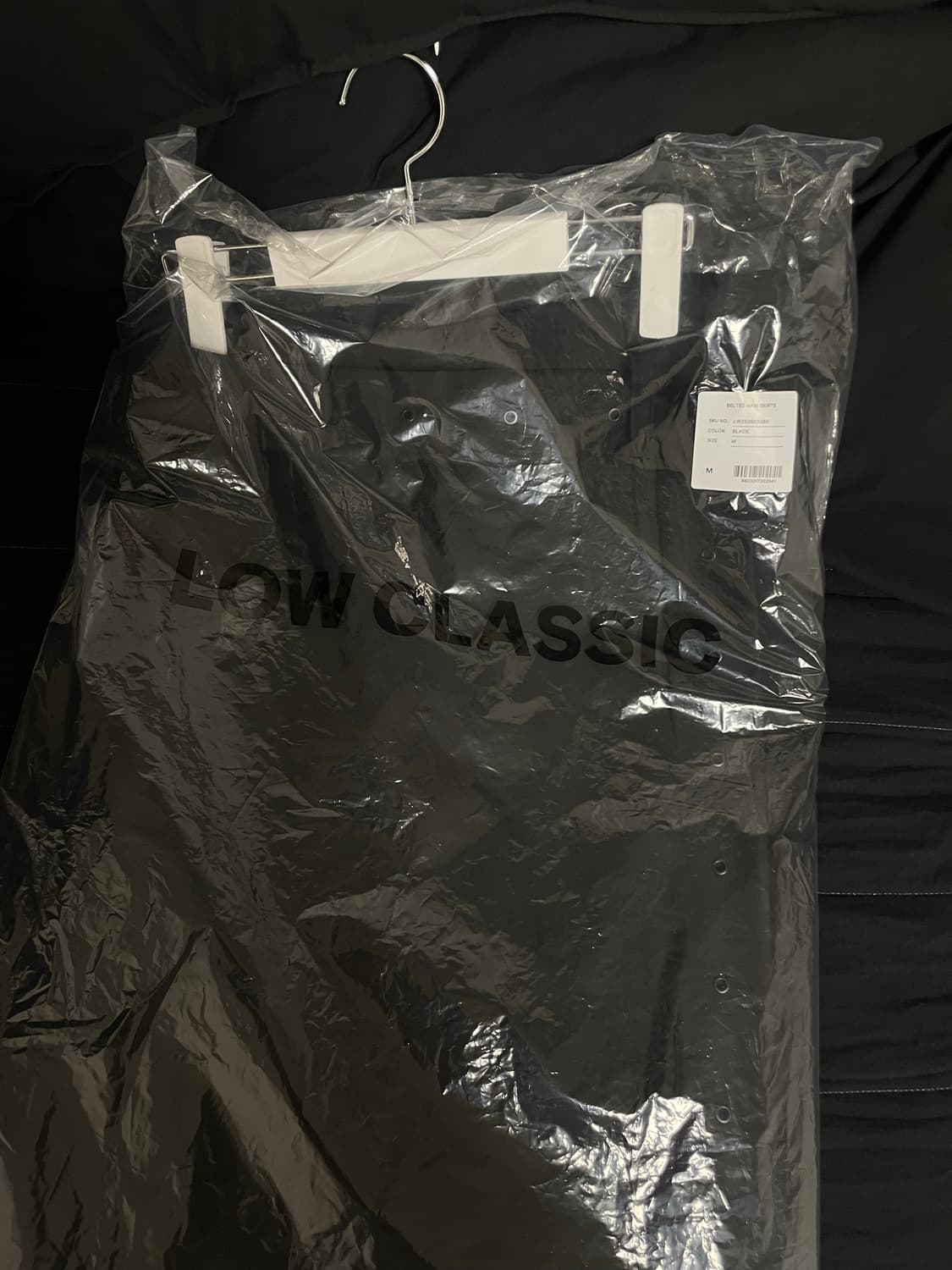 (새상품) 로우클래식 벨티드 맥시 스커트 블랙 m 상품이미지6