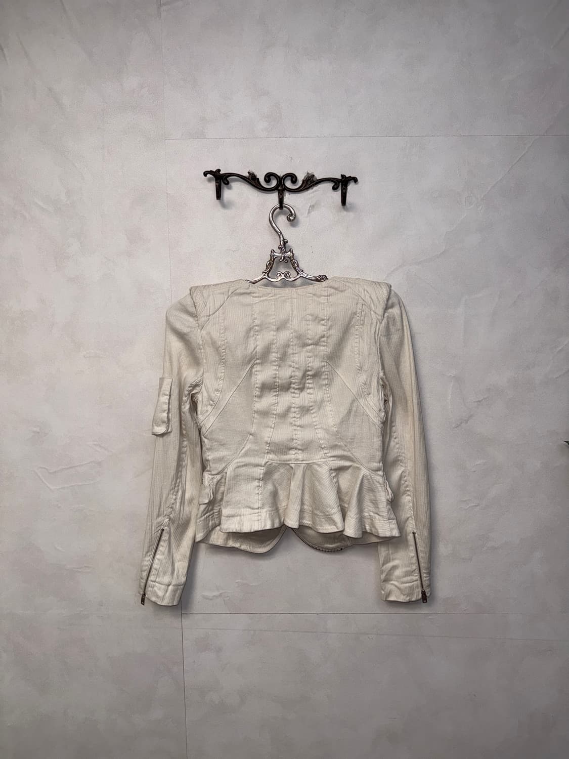 O’2ND ivory linen button military jacket 상품이미지4