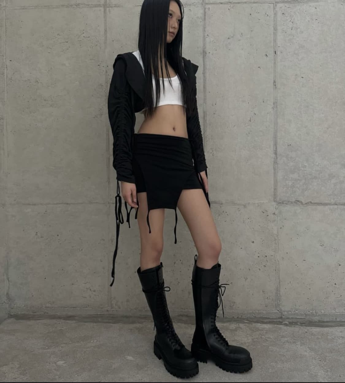 보헤미안서울 린넨 셔링 후드 볼레로 가디건 상품이미지2