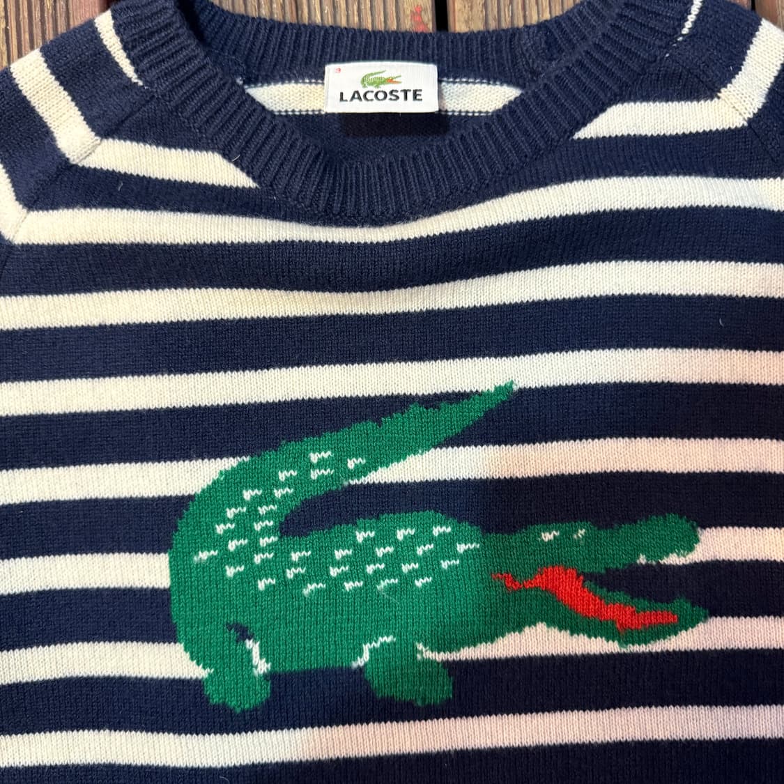 라코스테 빅로고 스트라이프 니트 상품이미지2