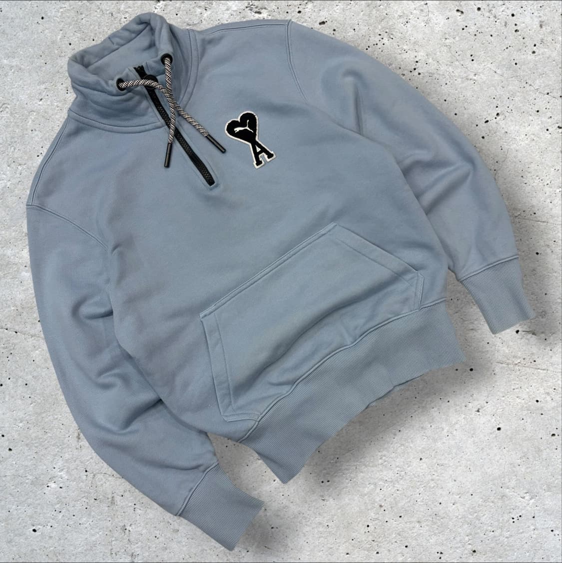 [XS] 푸마 x 아미 하프집업 맨투맨 페이디드 데님 D642 상품이미지1