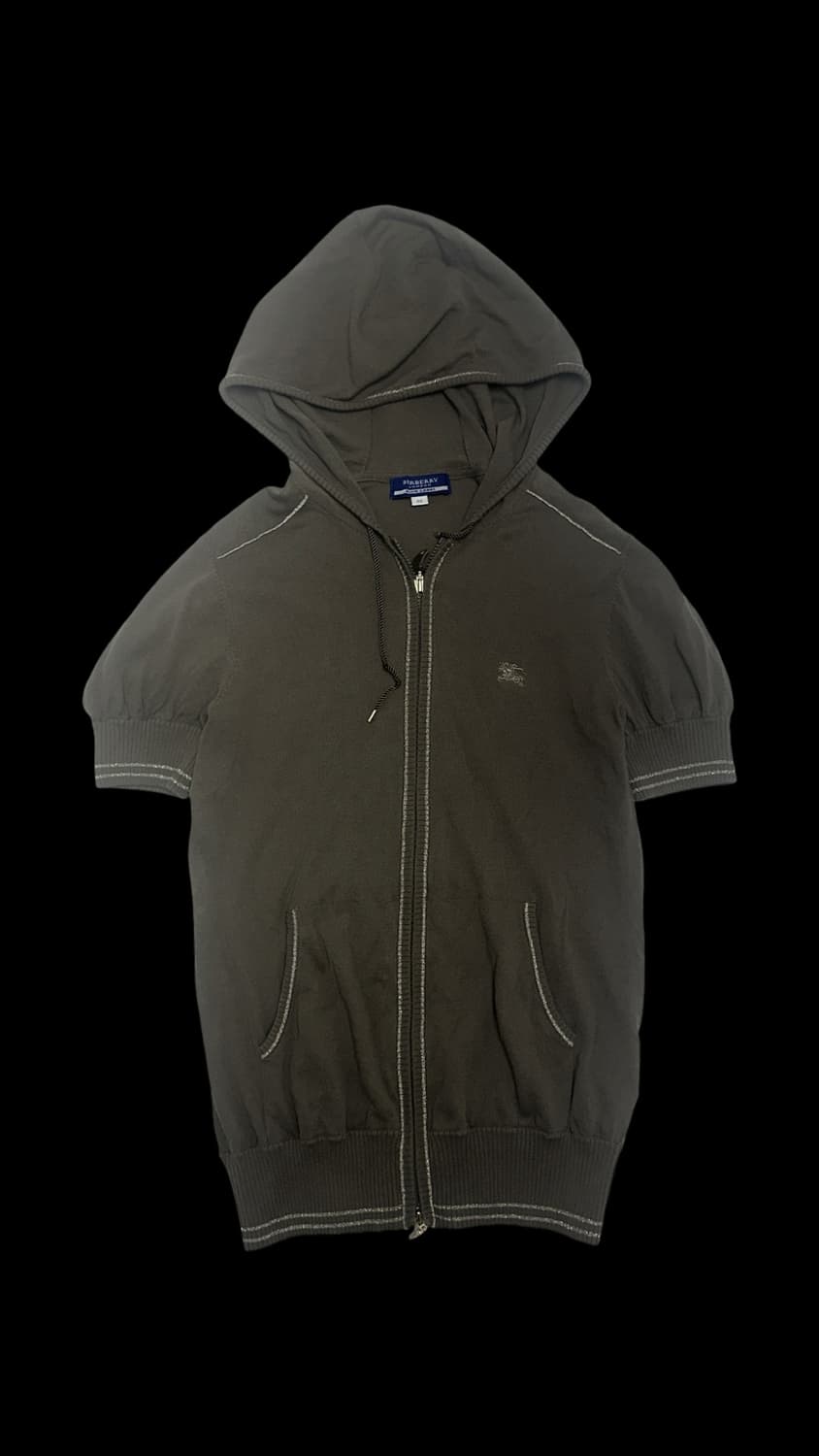 버버리 블루라벨 반팔 후드 집업 상품이미지1