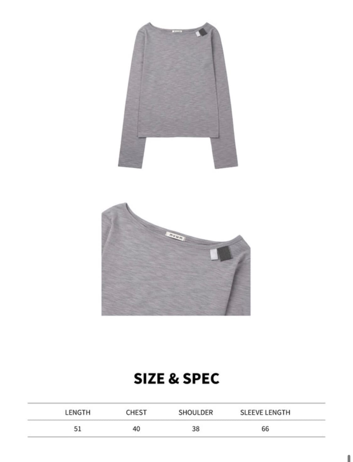 무음 yunhi long sleeve tee gray 상품이미지4