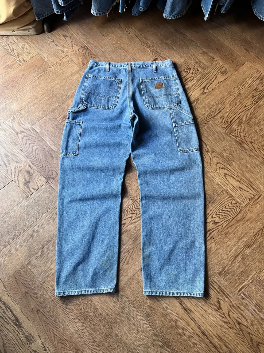 [32]칼하트 USA 더티워싱 싱글니 카펜터 워크 데님 팬츠 상품이미지1